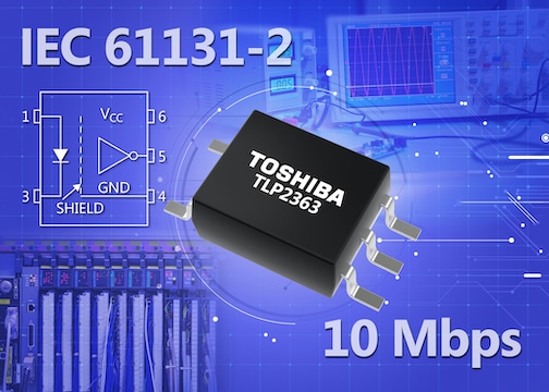 Toshiba launches a 10Mbps logic output photocoupler for PLCs