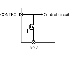 Figure 1 Pull-down circuit between the CONTROL and GND terminals