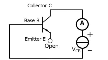 Fig. 1: Collector cut-off current measurement circuit