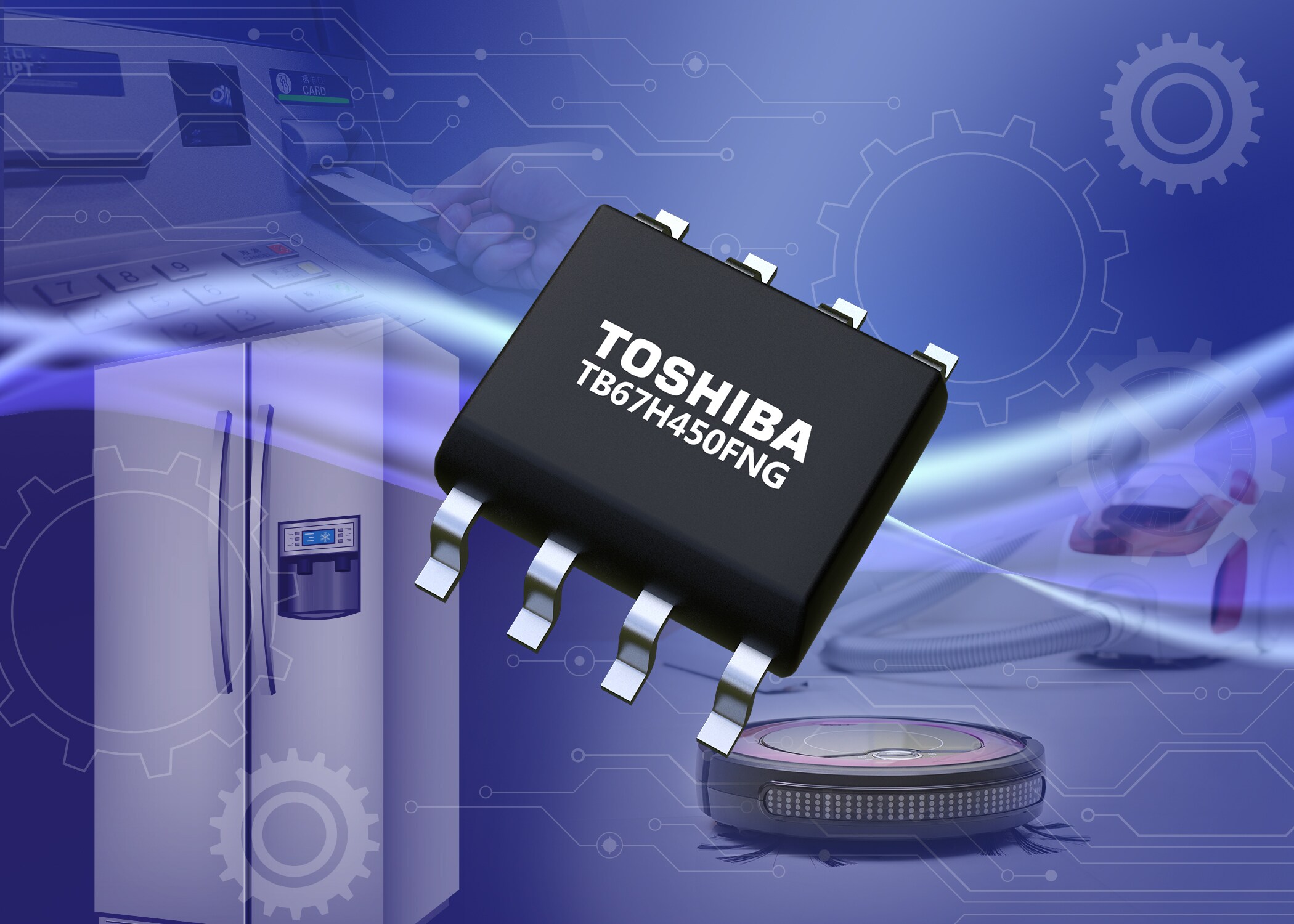 Toshiba launches compact, high-efficiency DC brushed motor driver IC with popular pin-assignment HSOP8 Package