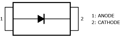 The illustration of internal circuit of expanded the lineup of general rectifier diodes that can reduce power consumption of equipment: CRG04A.