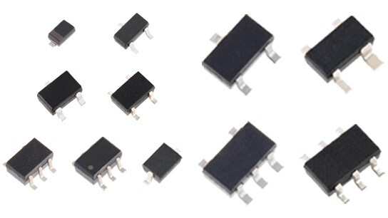 The package photograph of bipolar transistors and switching diodes whose junction temperature ratings have been extended to 150 °C for a wider range of applications.