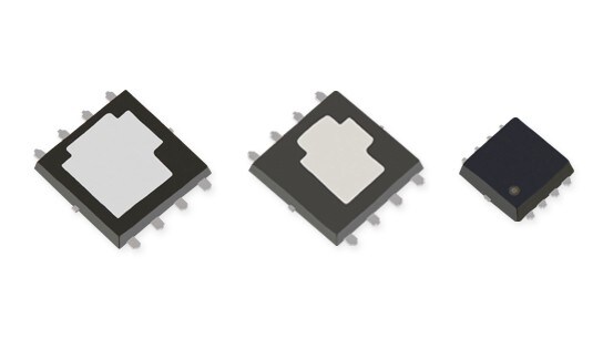 The package photograph of lineup expansion of 100 V N-channel power MOSFETs that help to reduce the size of automotive equipment : XPW4R10ANB, XPW6R30ANB, XPN1300ANC.