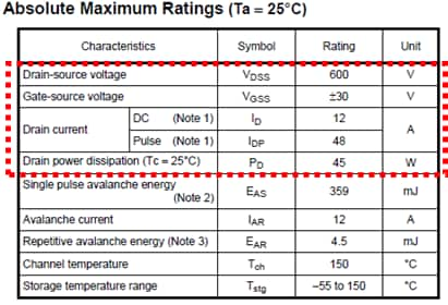 Performance Of MOSFETs: Drain Current And Power Dissipation | Toshiba ...