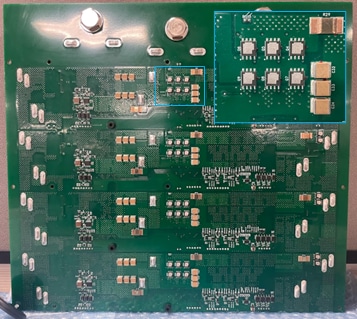 これは、DC-DCコンバーター回路構成基板の画像です。