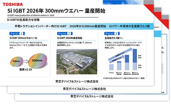 これは、xEV トラクションインバーター用 パワー半導体の画像です。