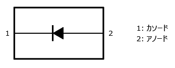 これは、LCDバックライトの昇圧回路に適した小型・低順電圧のショットキバリアダイオード: CLS10F40の内部回路構成図です。