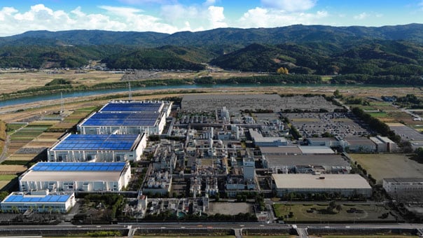 これは、ジャパンセミコンダクター大分事業所 太陽光発電完成予想図の画像です。