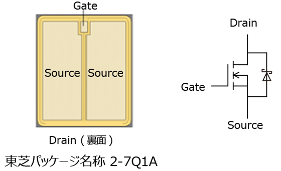 これは、図1 外観 (トップビュー) と内部回路構成図の画像です。