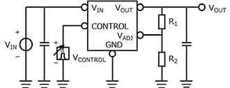 図1. 可変出力電圧タイプLDO応用回路例