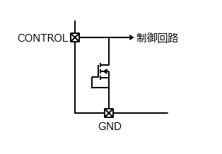 CONTROL端子 – GND端子間プルダウン回路