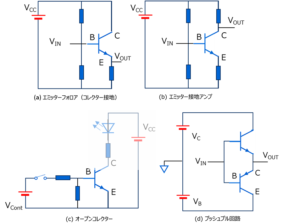 図-10 トランジスターを用いた回路例
