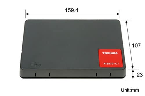 RTE870/C1インサーキットエミュレーター外形寸法図