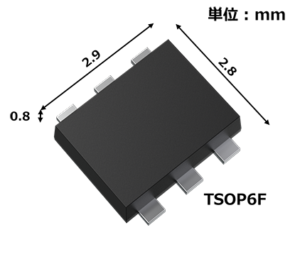 これは、図3. TSOP6Fパッケージ外観図の画像です。