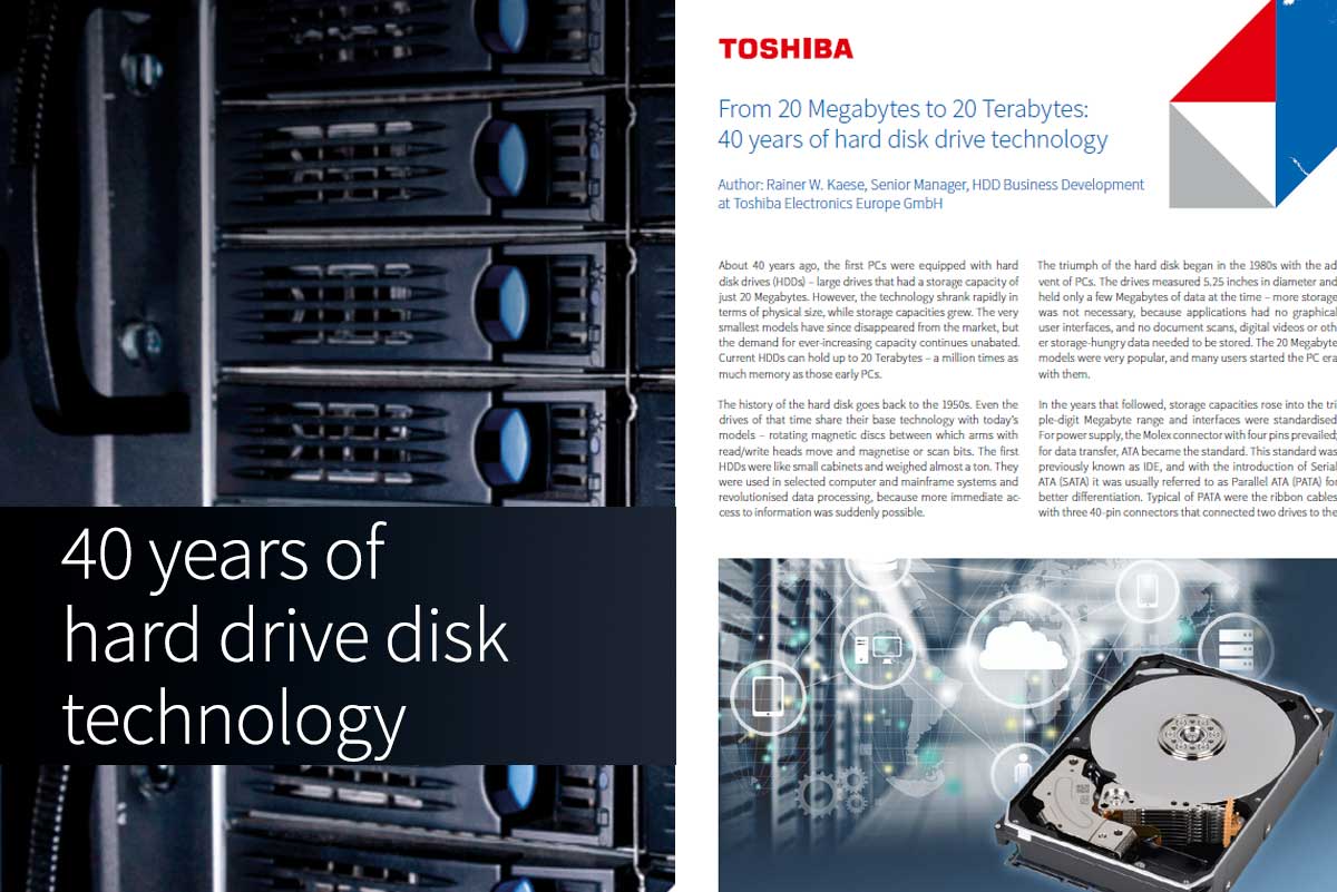 Teaser picture for the article 40 years of HDD technology
