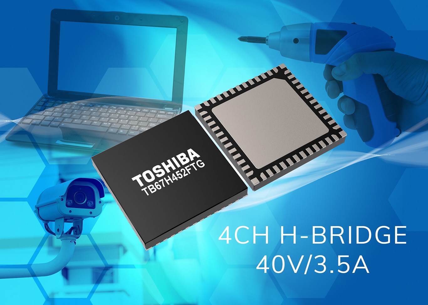 Toshiba Launches High-Current 4-Channel H-bridge Motor Driver IC
