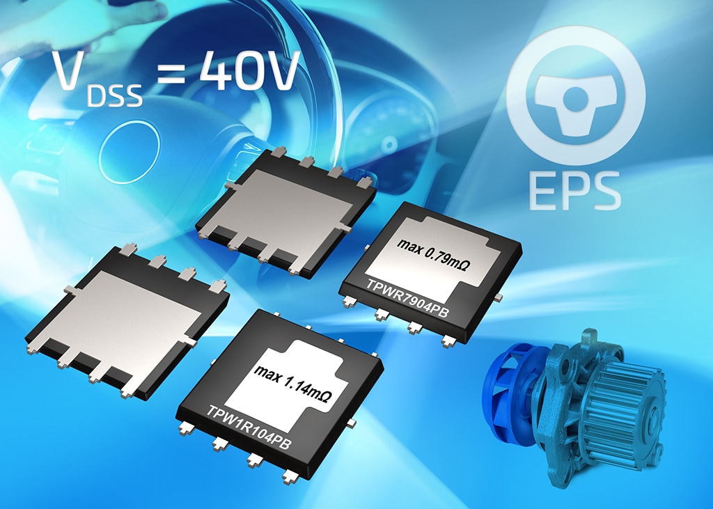 Toshiba releases automotive 40V ultra low Rds(on) MOSFETs in 5mm x 6mm packages with double-sided cooling