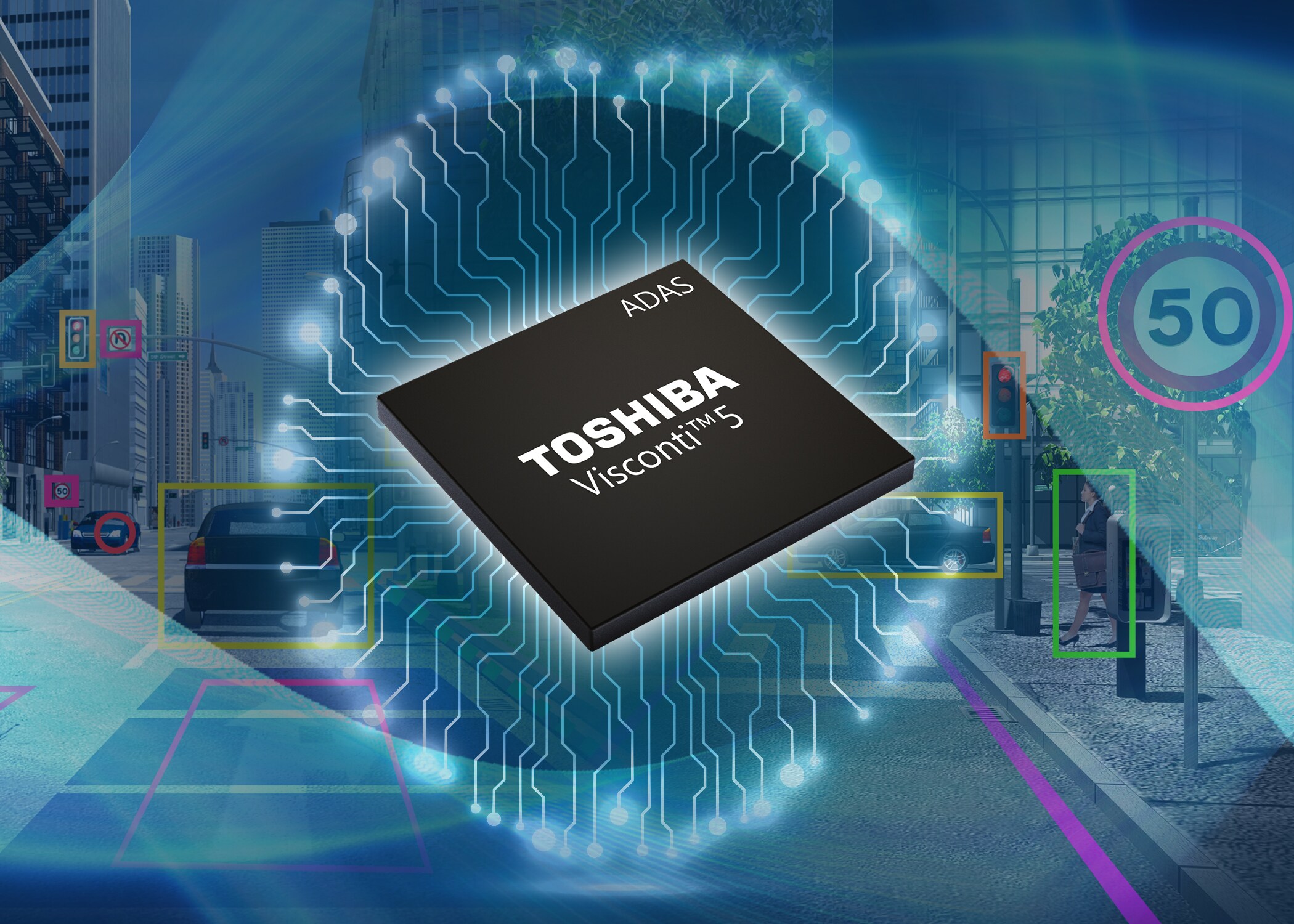 Toshiba Develops DNN Hardware IP for Image Recognition AI Processor ViscontiTM5 for Automotive Driver Assistance Systems