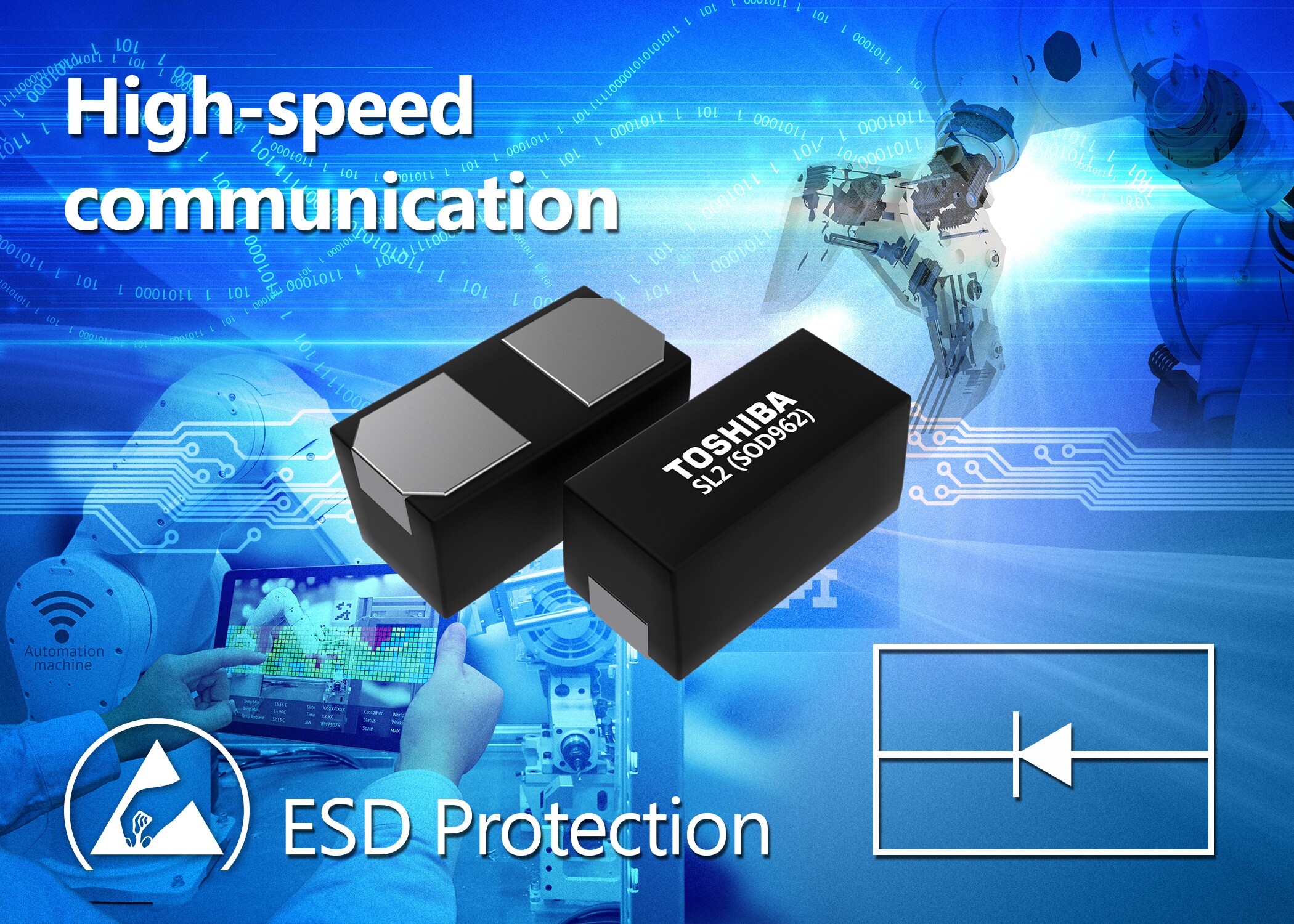 Toshiba releases low capacitance TVS diodes suitable for ESD protection