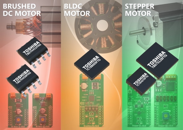 Toshiba Collaborates with MikroElektronika to Create Five New  Motor Control Click boards™