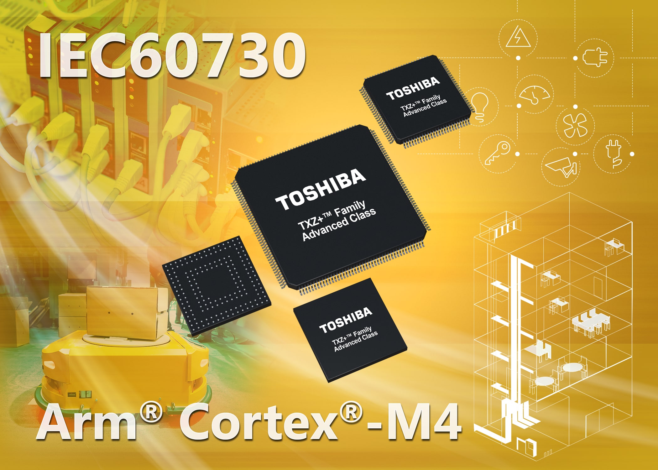 Toshiba Releases New M4N Group of ARM® Cortex®-M4 Microcontrollers in the TXZ+TM Family Advanced Class