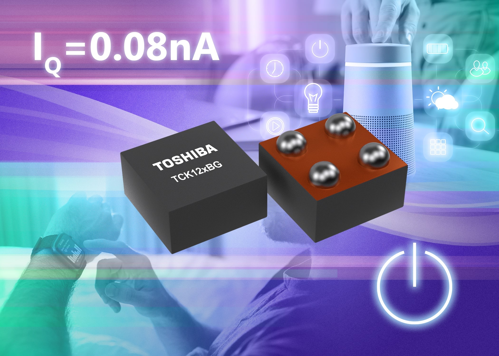 Toshiba announces load switches with ultra-low quiescent current consumption of 0.08nA