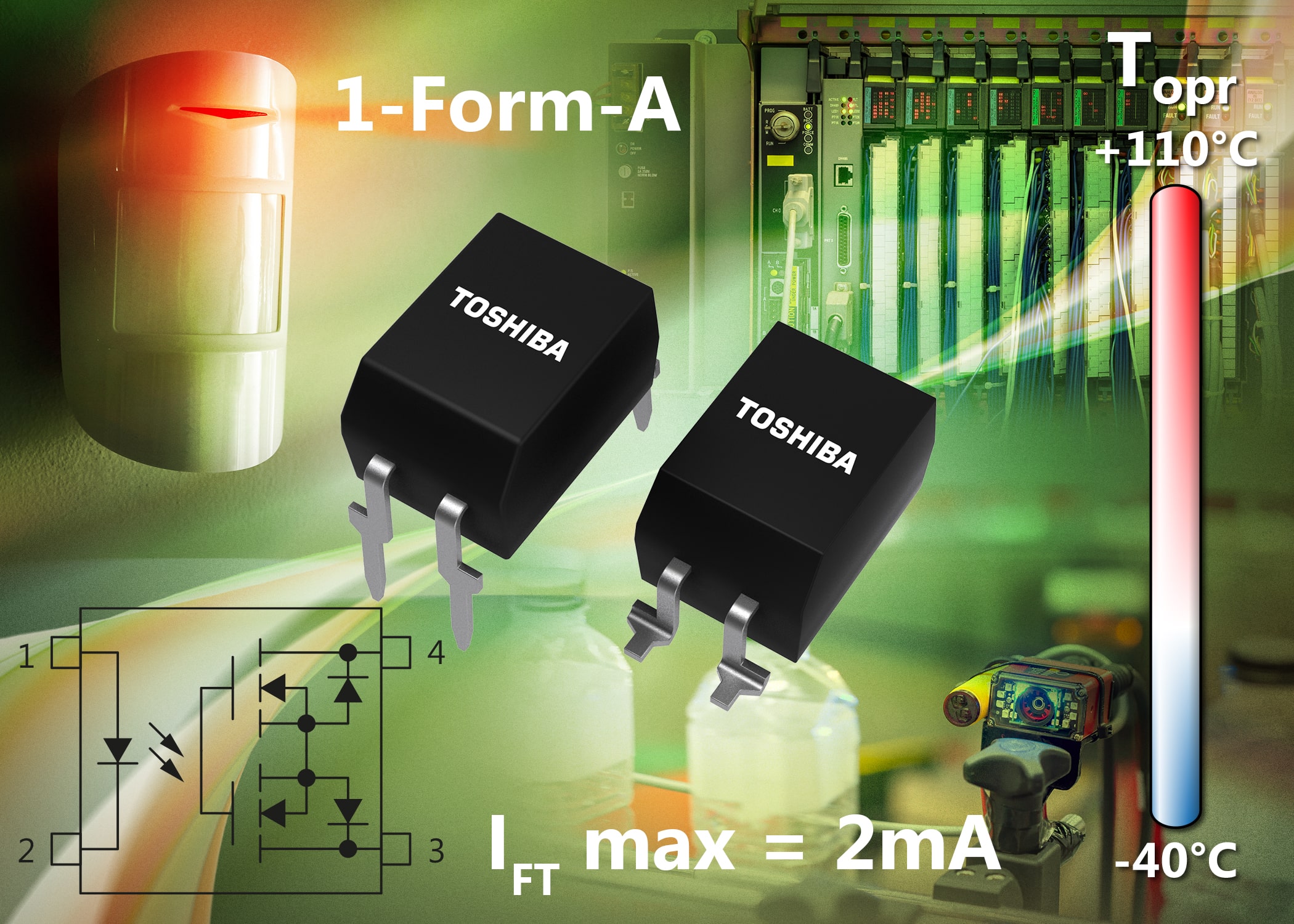 oshiba announces new low power photorelays with extended operating temperature 