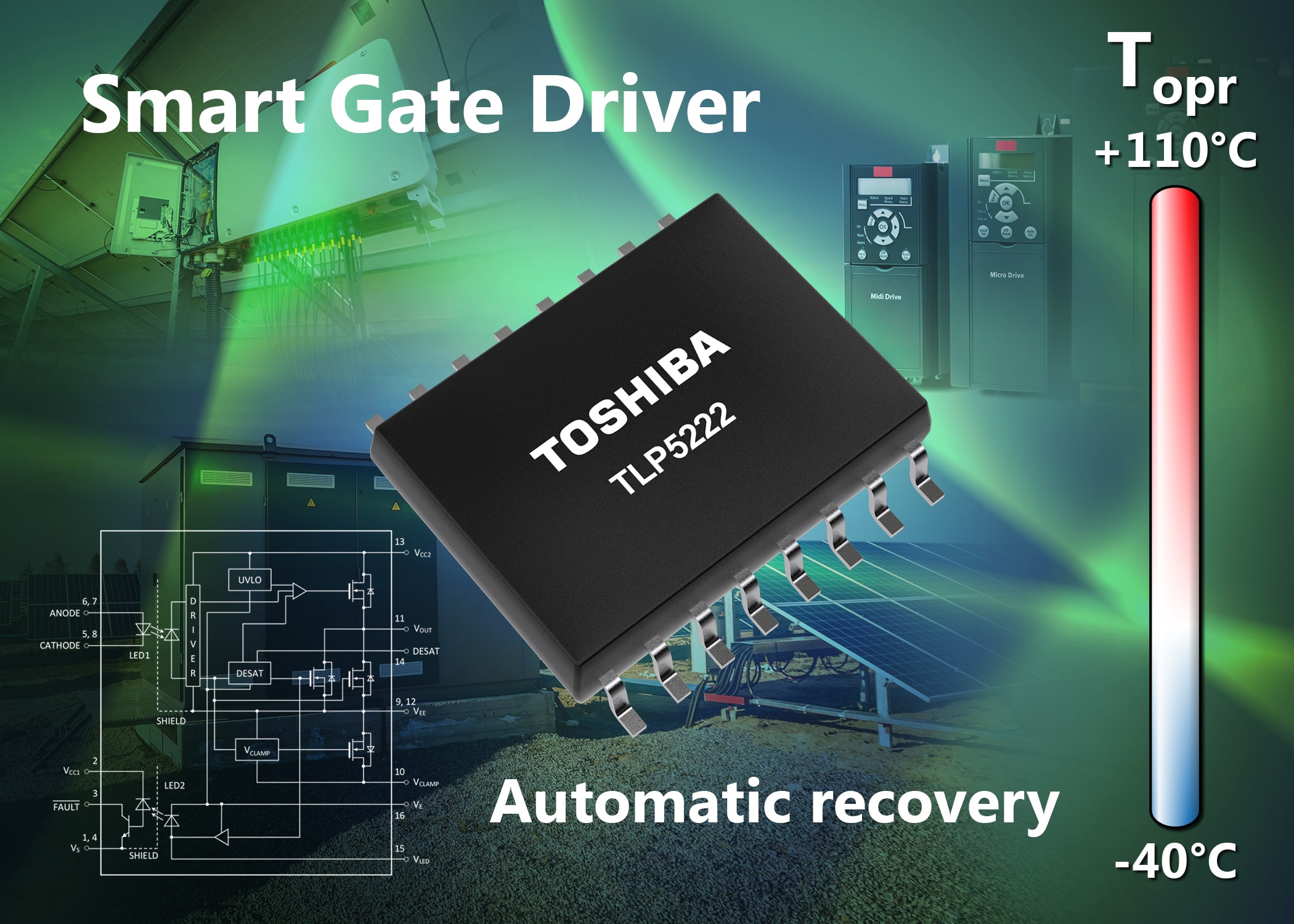 Toshiba Introduces First Smart Gate Driver Photocoupler with Automatic Recovery Function