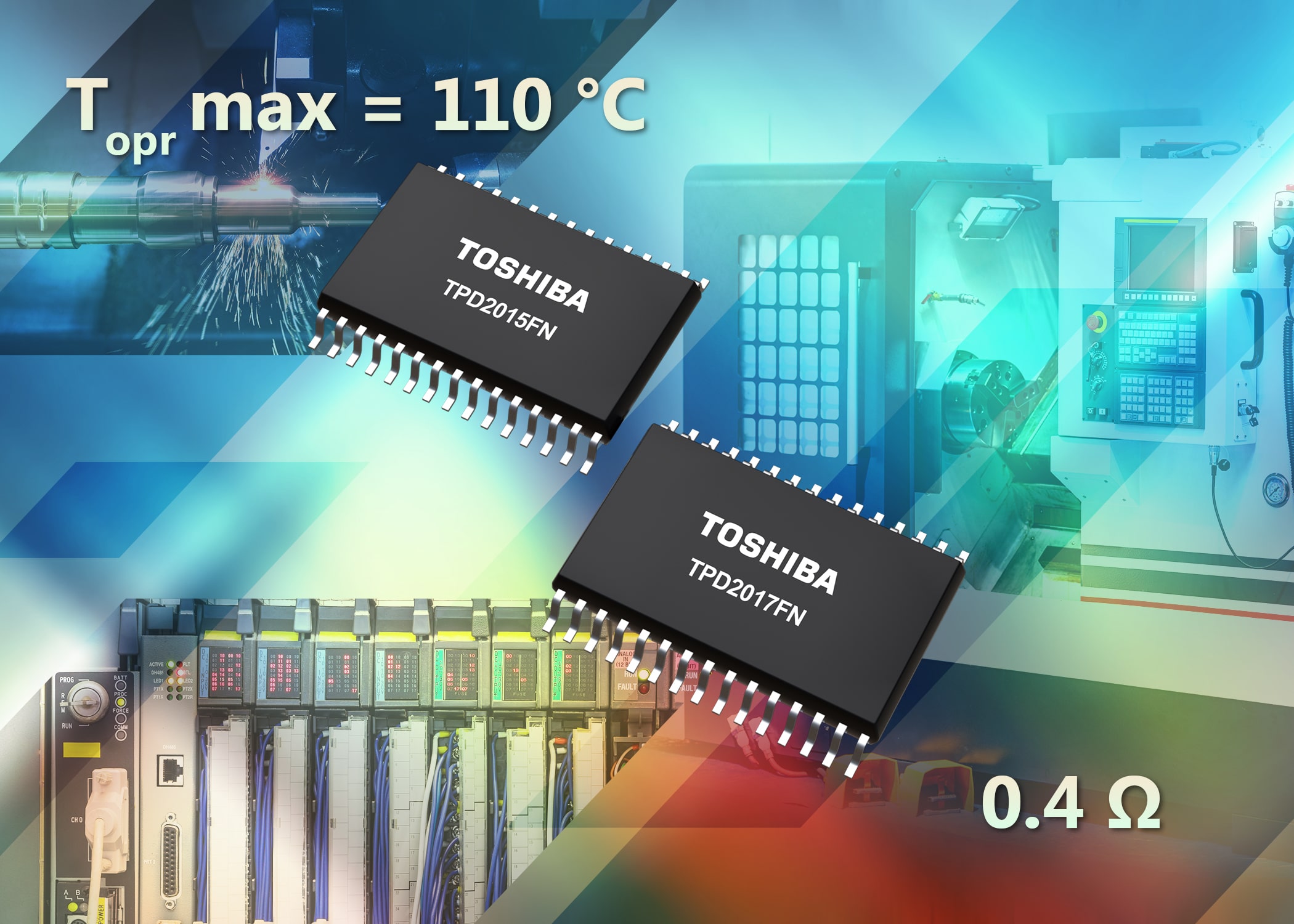 Toshiba announces new 8-channel high- and low-side switches for driving loads in industrial applications