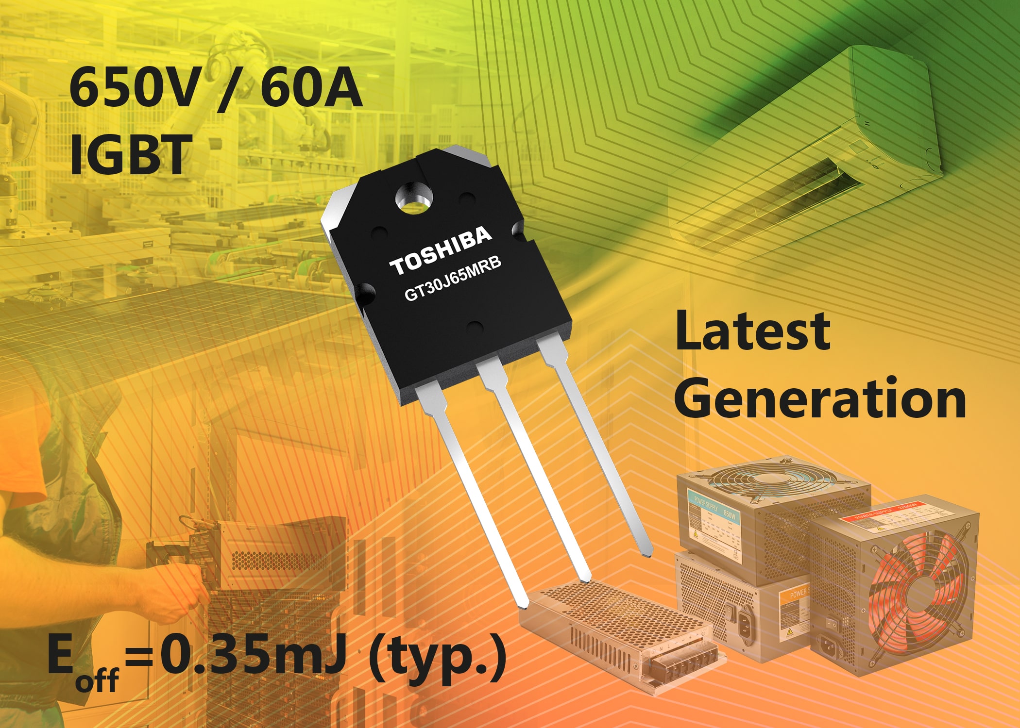 Toshiba announces new IGBT device based upon latest generation semiconductor process