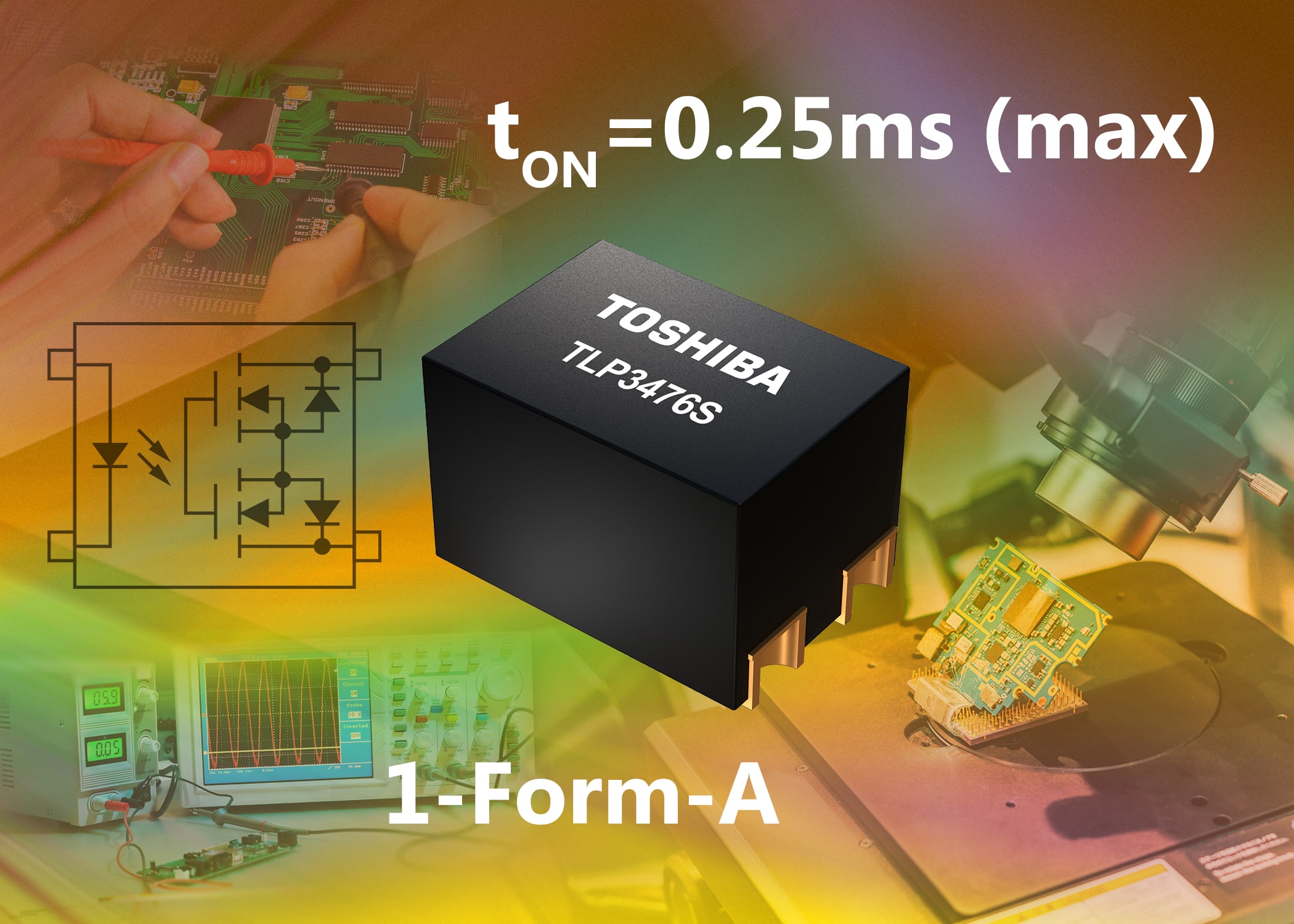 Toshiba’s compact new photorelays feature maximum turn on time of only 0.25ms