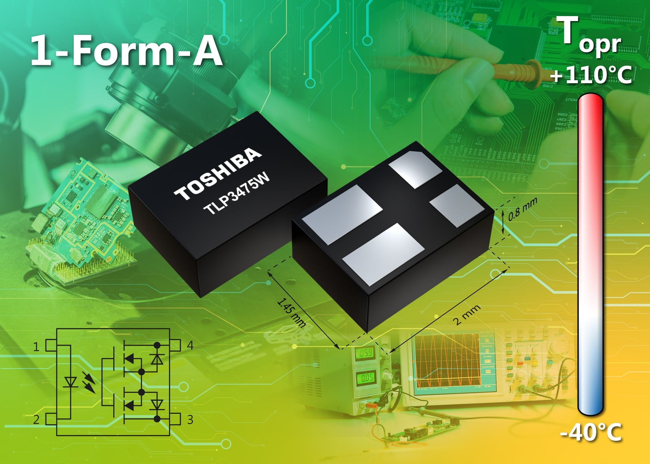 Toshiba launches a small photorelay for high-frequency signal switching