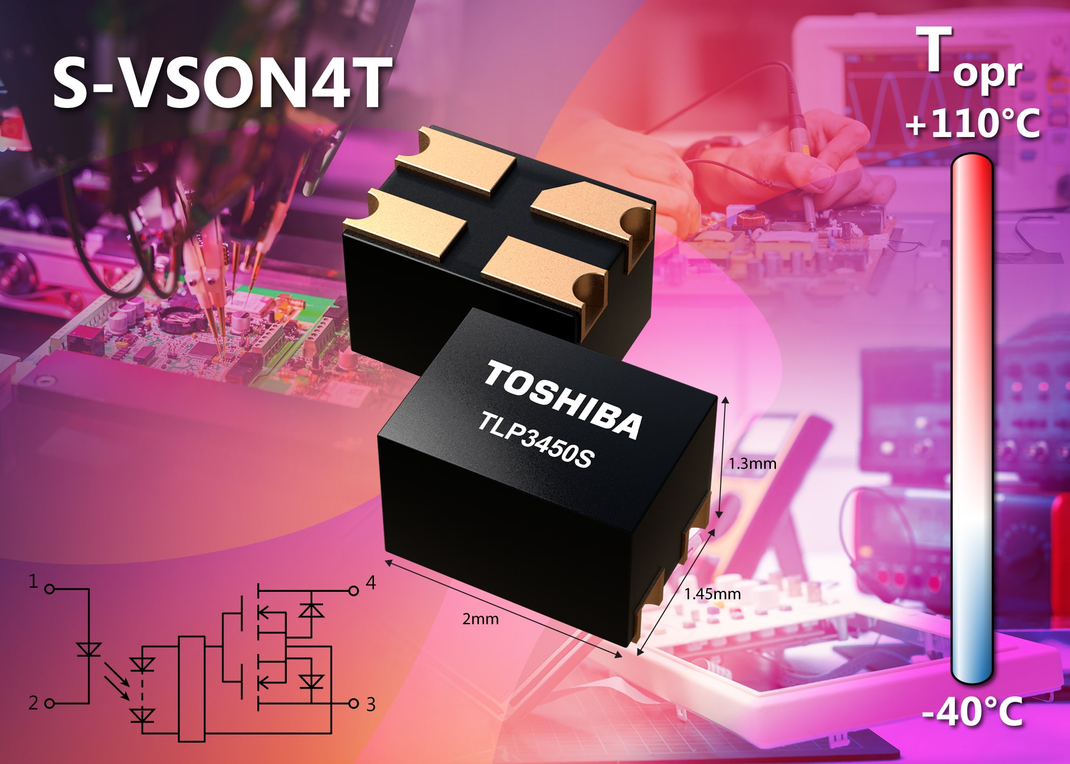 Toshiba releases high-speed photorelay for semiconductor testers