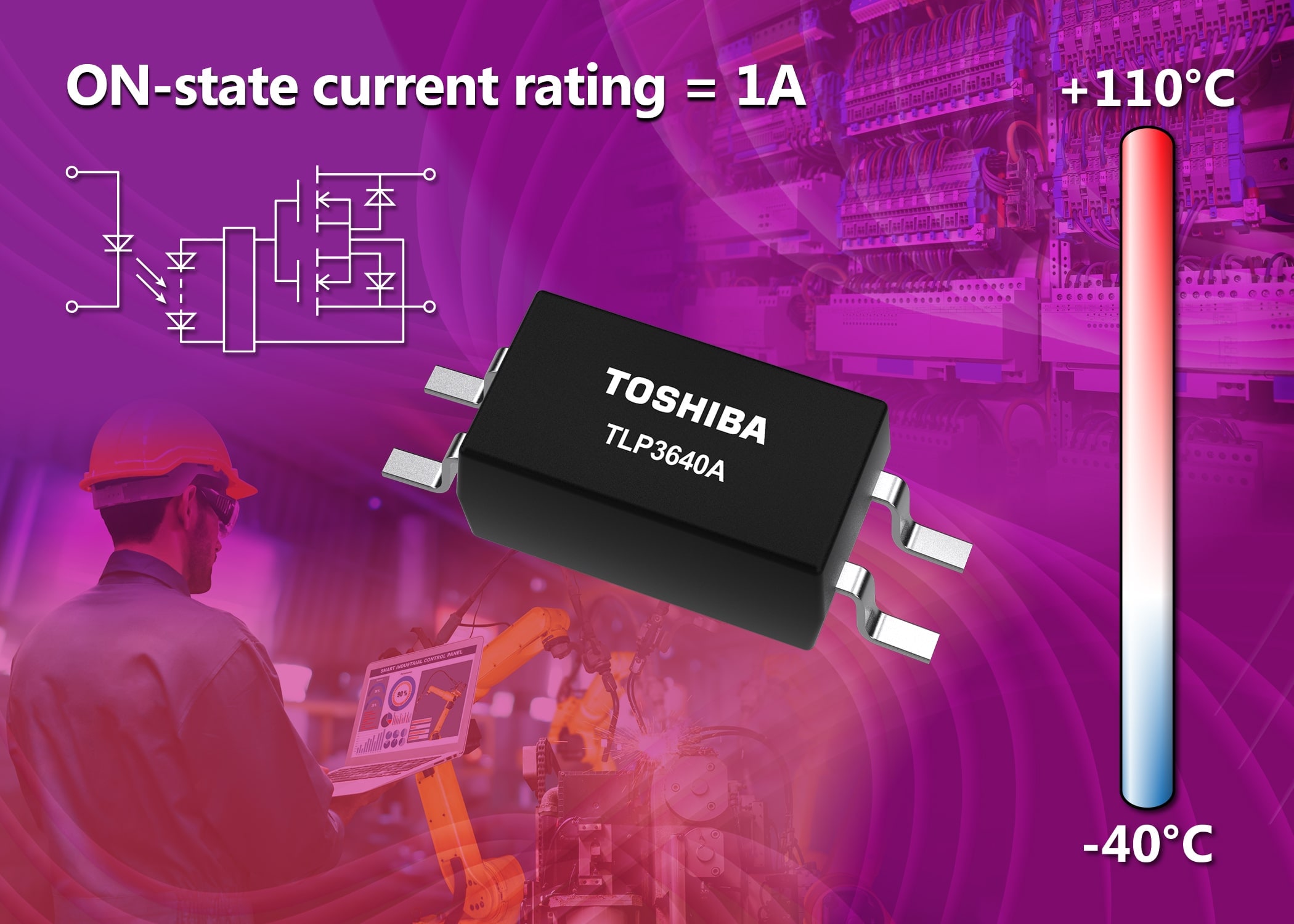 Compact photorelay with high ON-state current and high-speed switching