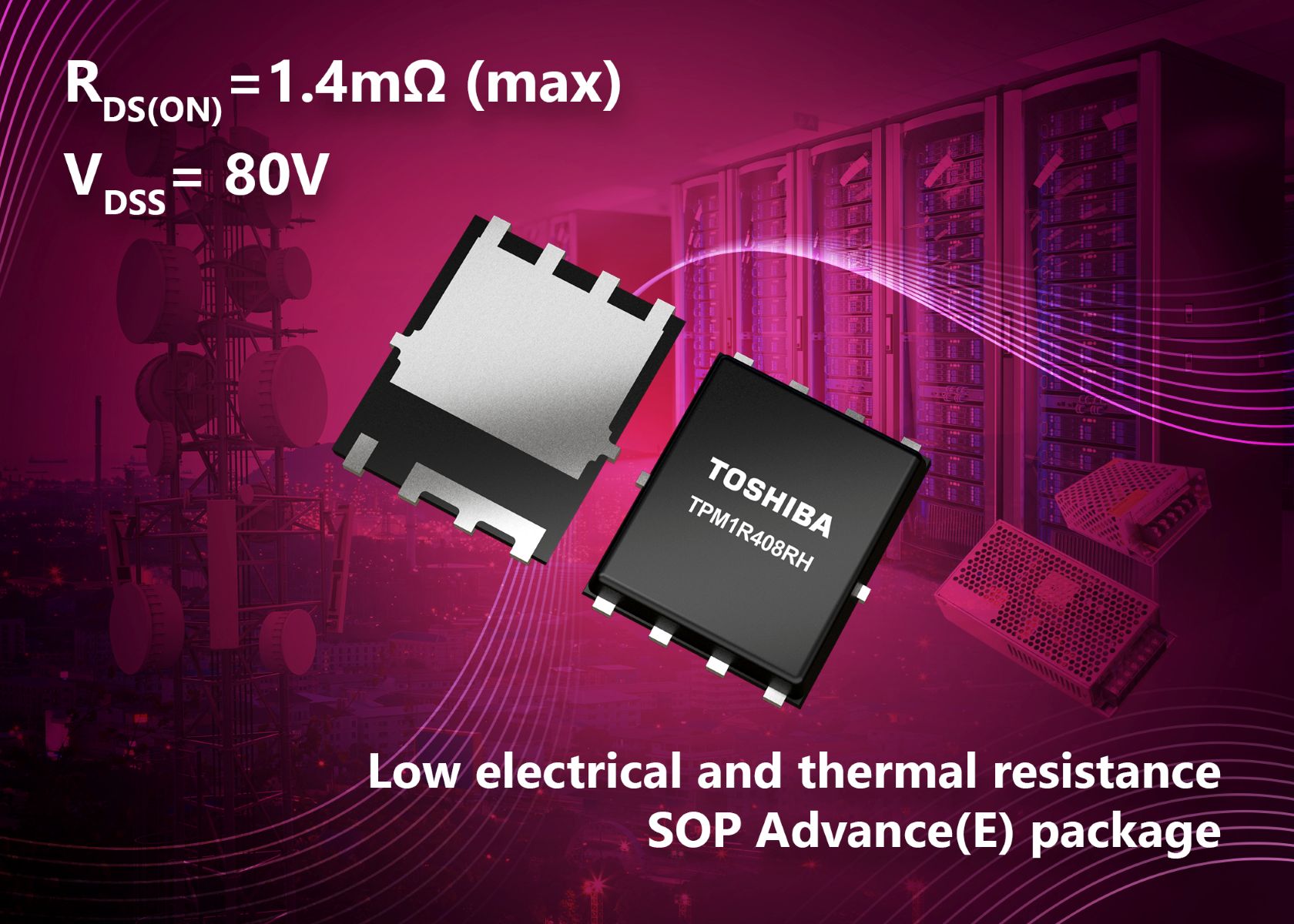The U-MOS11-H generation supports low loss performance and high drain current capability in a compact 4.9 x 6.1mm package