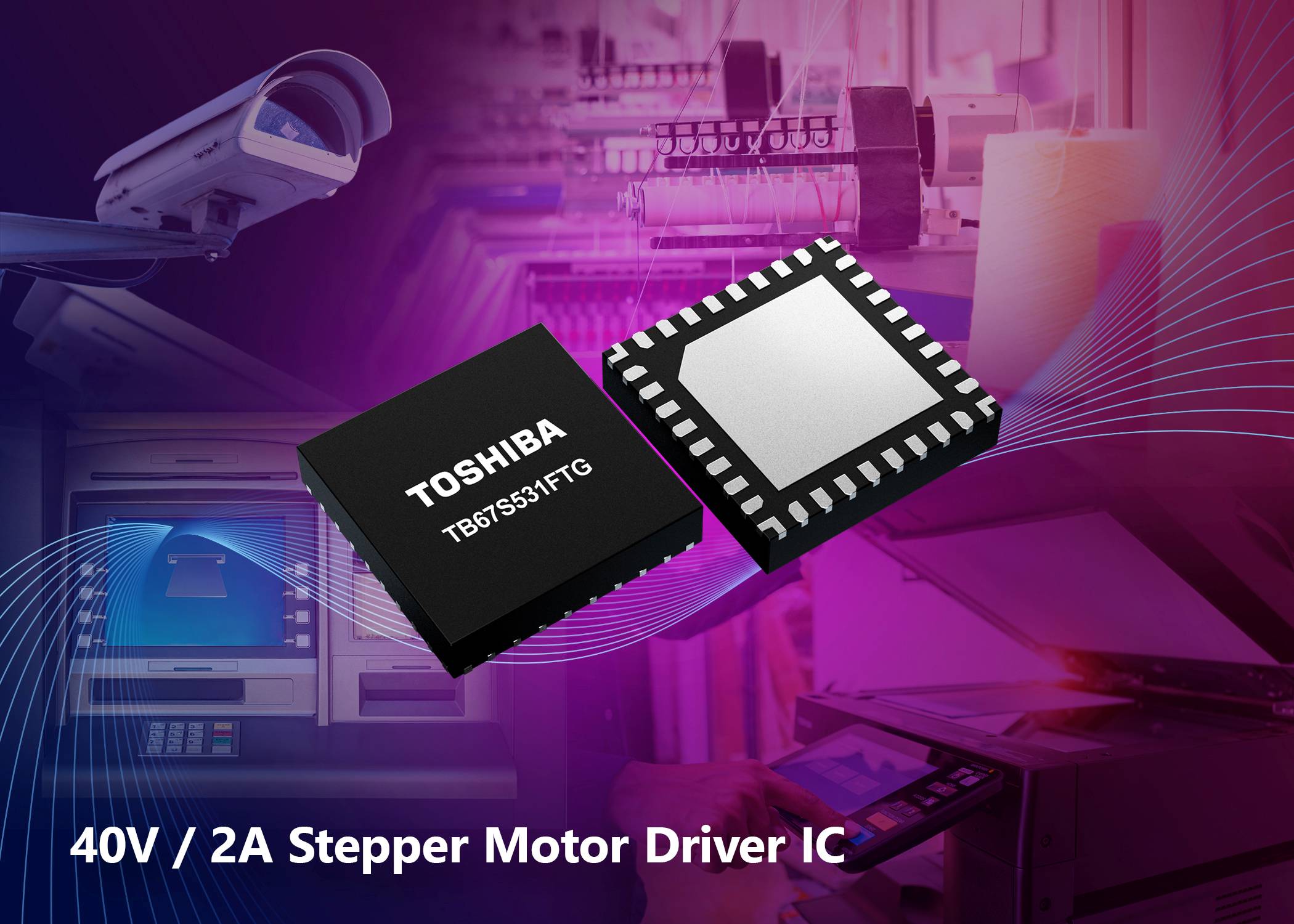 Toshiba introduces 40V / 2.0A constant-current stepper motor driver IC