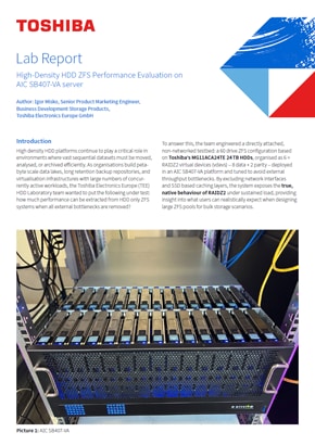 Screenshot of the Lab report about HDD ZFS Performance Evaluation