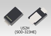 The package photograph of Toshiba expands lineup of SBD, which uses a compact package with high heat dissipation ability that allows easier thermal design, by 30 V/ 40 V products: CUHS20F40, CUHS20F30, CUHS15F40, CUHS15F30, CUHS20S40, CUHS20S30, CUHS15S40, CUHS15S30.