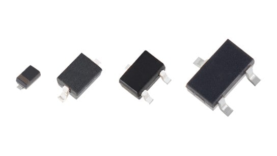 The package photograph of Zener diodes for power line surge protection contributing to improvement of equipment reliability : CEZ series, CUZ series, MUZ series, MSZ series.