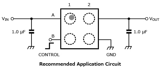 The illustration of pin assignment and application circuit example of 300 mA small LDO regulator ICs combined low quiescent bias current with high ripple rejection ratio and fast load transient response: TCR3UG series.