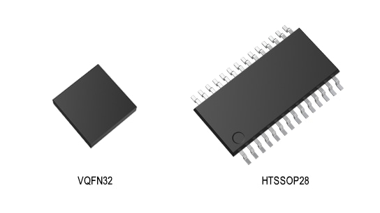 The package photograph of lineup Expansion of Motor Driver ICs.