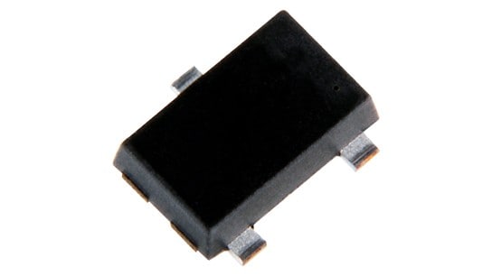 The package photograph of automotive bipolar transistors helping downsizing equipment : TTA500, TTA501, TTA502, TTC500, TTC501.
