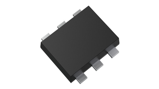 The package photograph of Lineup expansion of small MOSFETs for automotive equipment that help reduce power consumption with low On-resistance : SSM6K818R.