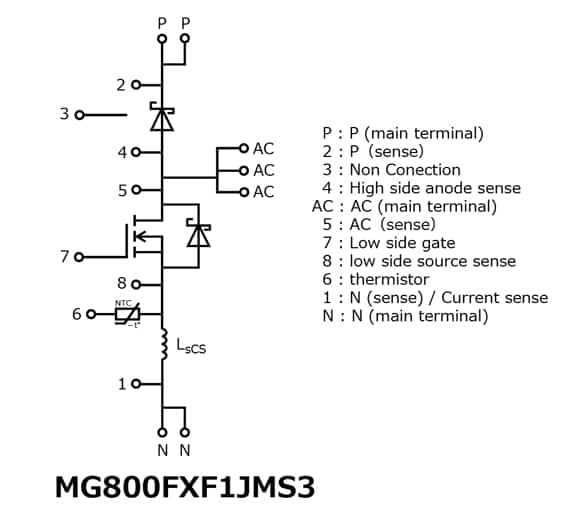 The illustration of internal circuit of MG800FXF1JMS3
