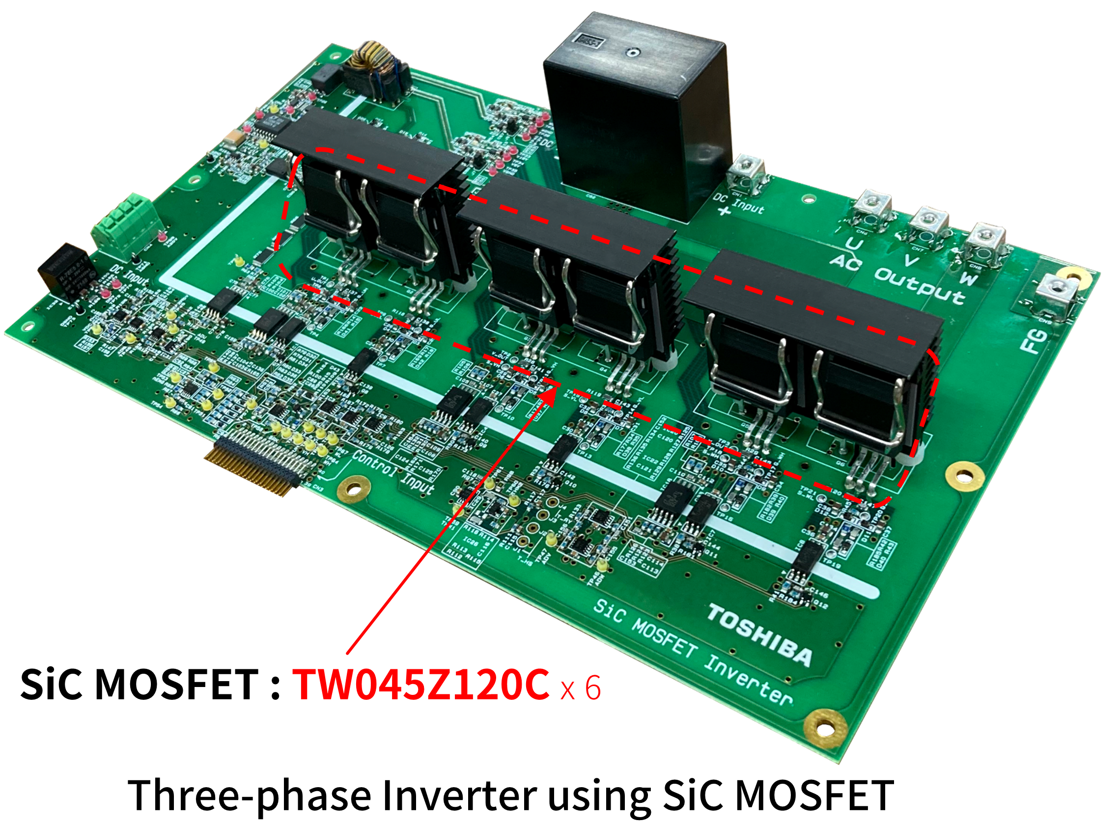 Three-phase inverter using SiC MOSFETs