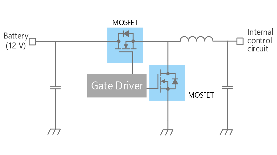 DC-DC converter circuit (non-isolated buck type)