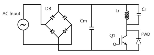 Figure 1: Typical SEPR circuit for controlling an induction cooker 