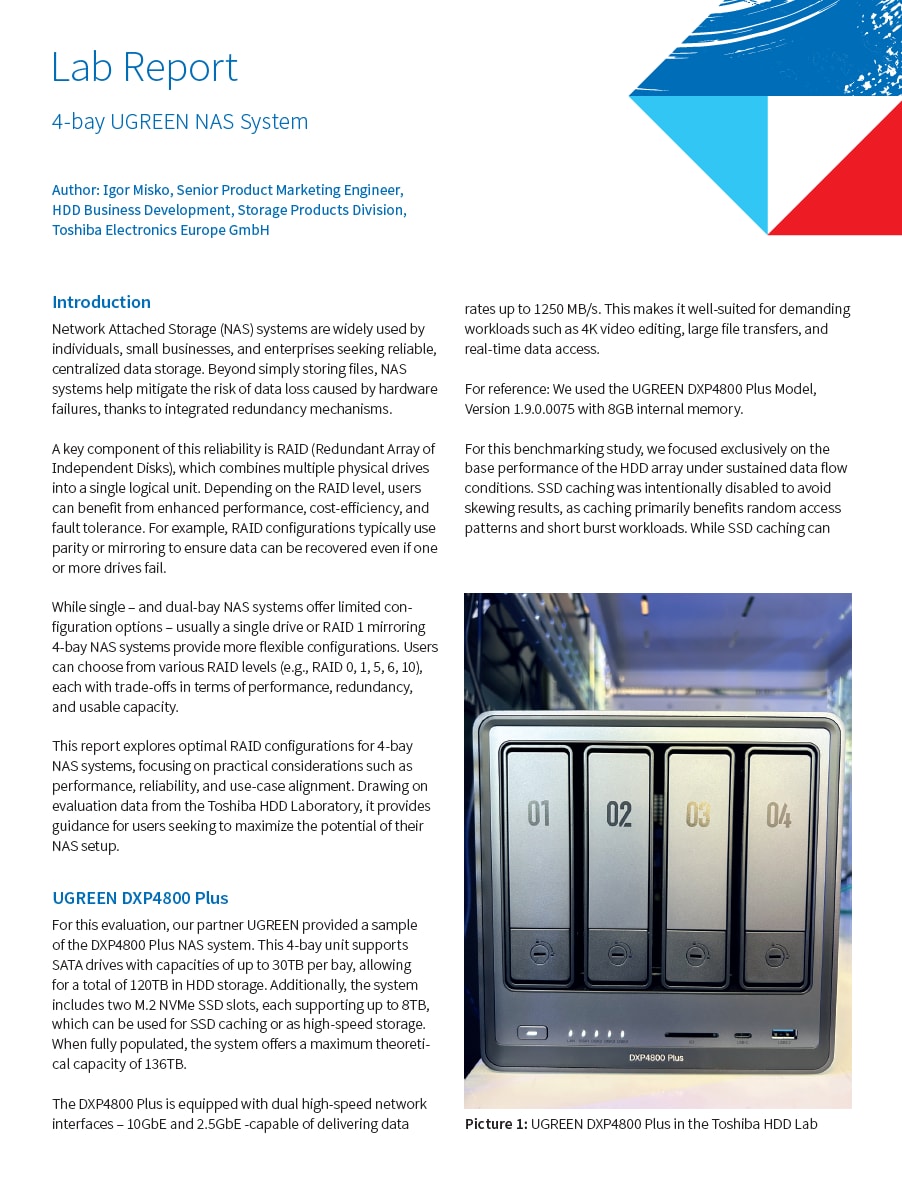 Screenshot of the Lab report for UGREEN