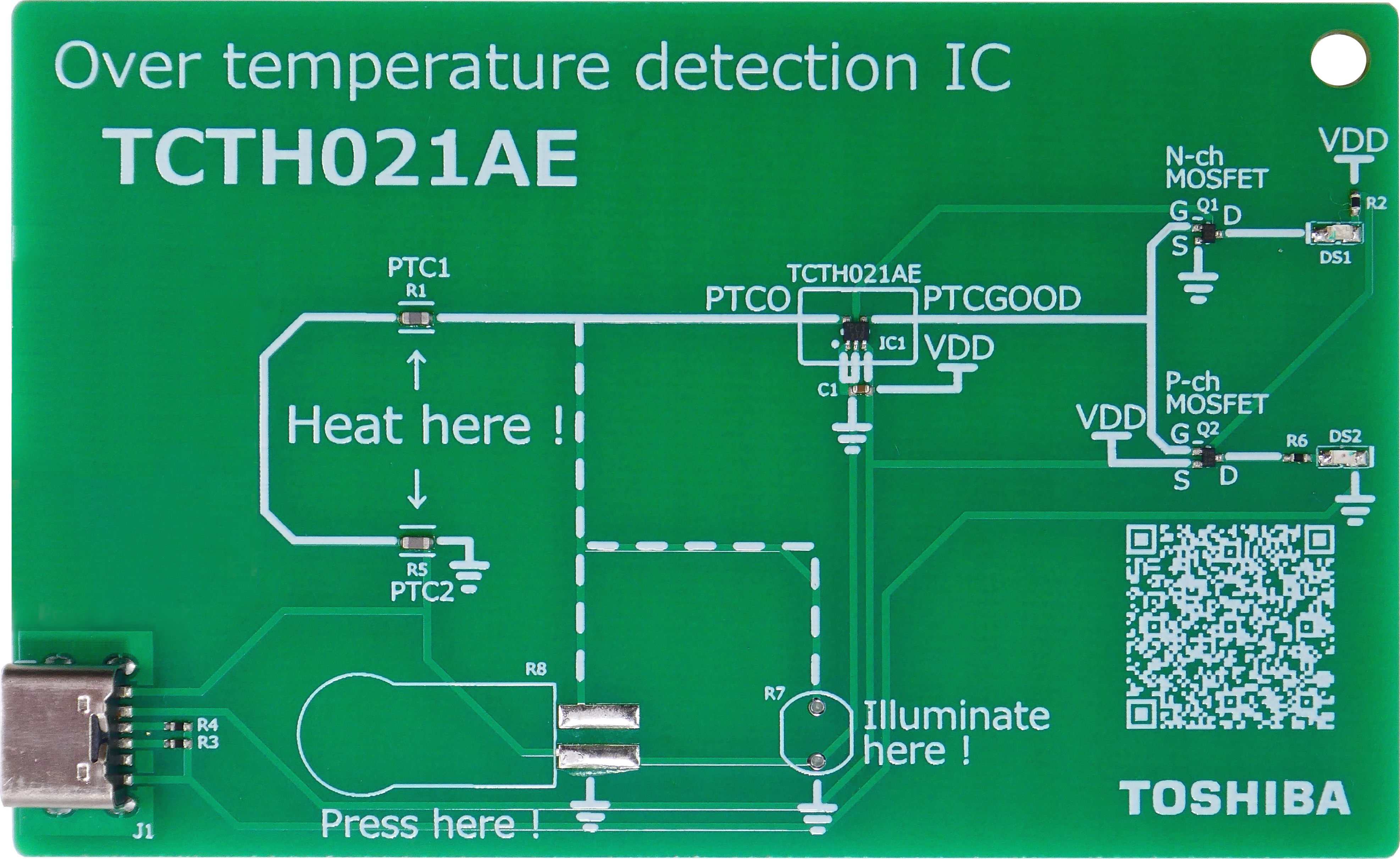 Over Temperature Detection IC Thermoflagger<sup>TM</sup> Application Circuit (TCTH021AE / Push-pull type)