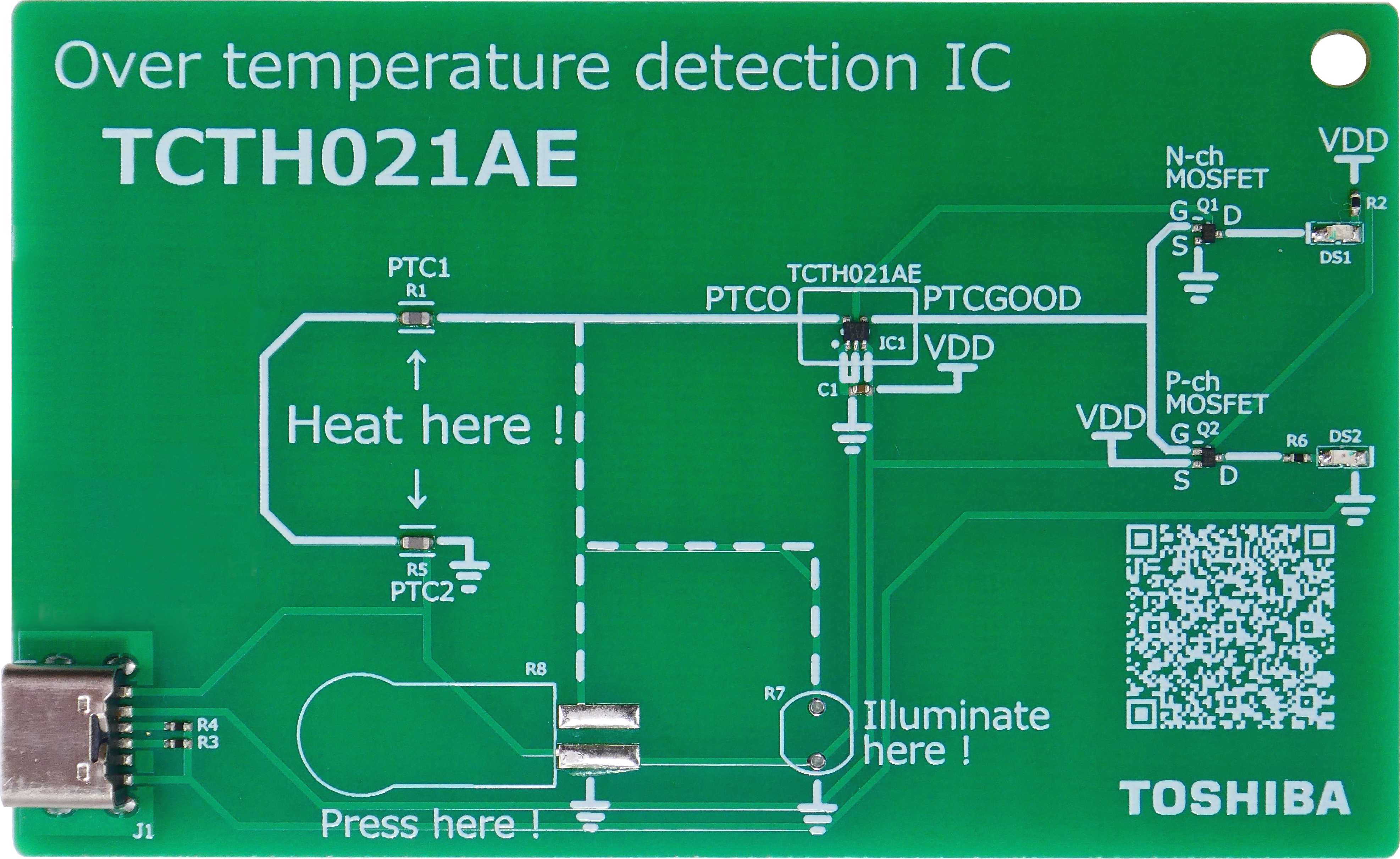 Over Temperature Detection IC Thermoflagger™ Application Circuit (TCTH021AE / Push-pull type)